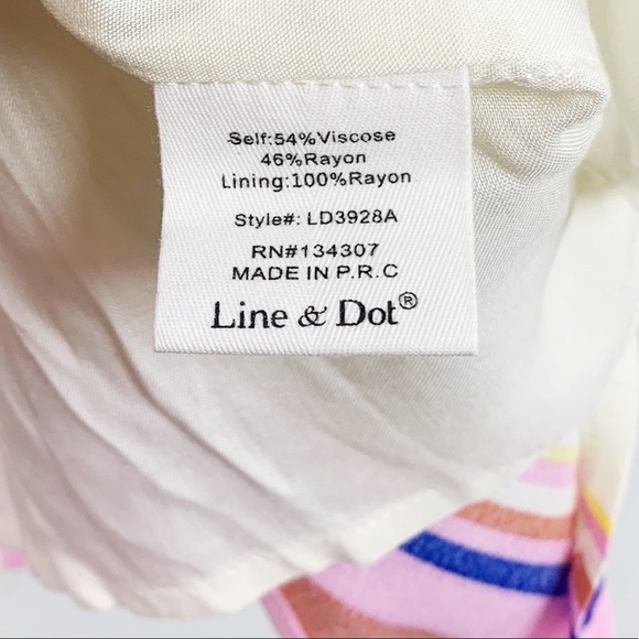 NWT Line + Dot Revolve Shopbop Rainbow Stripe Wrap Maxi Dress - Picture 6 of 6